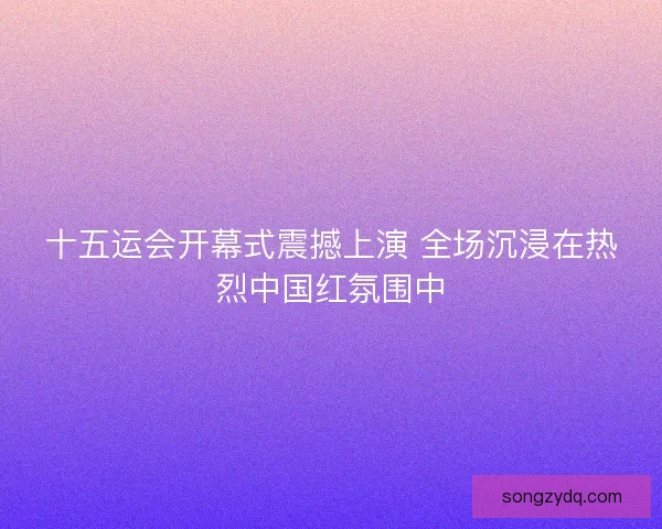 十五运会开幕式震撼上演 全场沉浸在热烈中国红氛围中